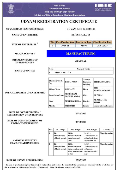 Udyam Registration (India) Udyam Registration (India)