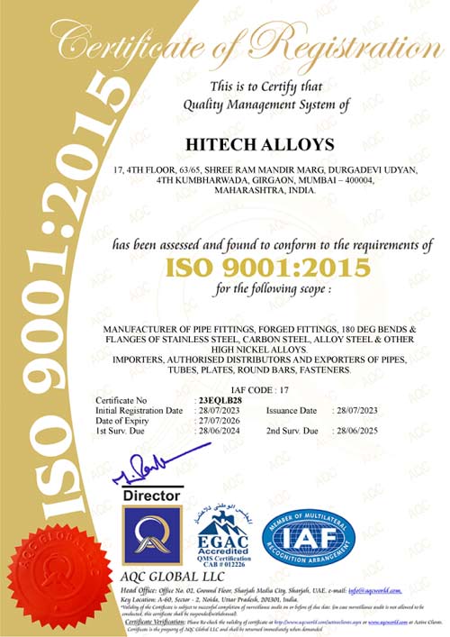 ISO 9001:2015 Certificate ISO 9001:2015 Certificate