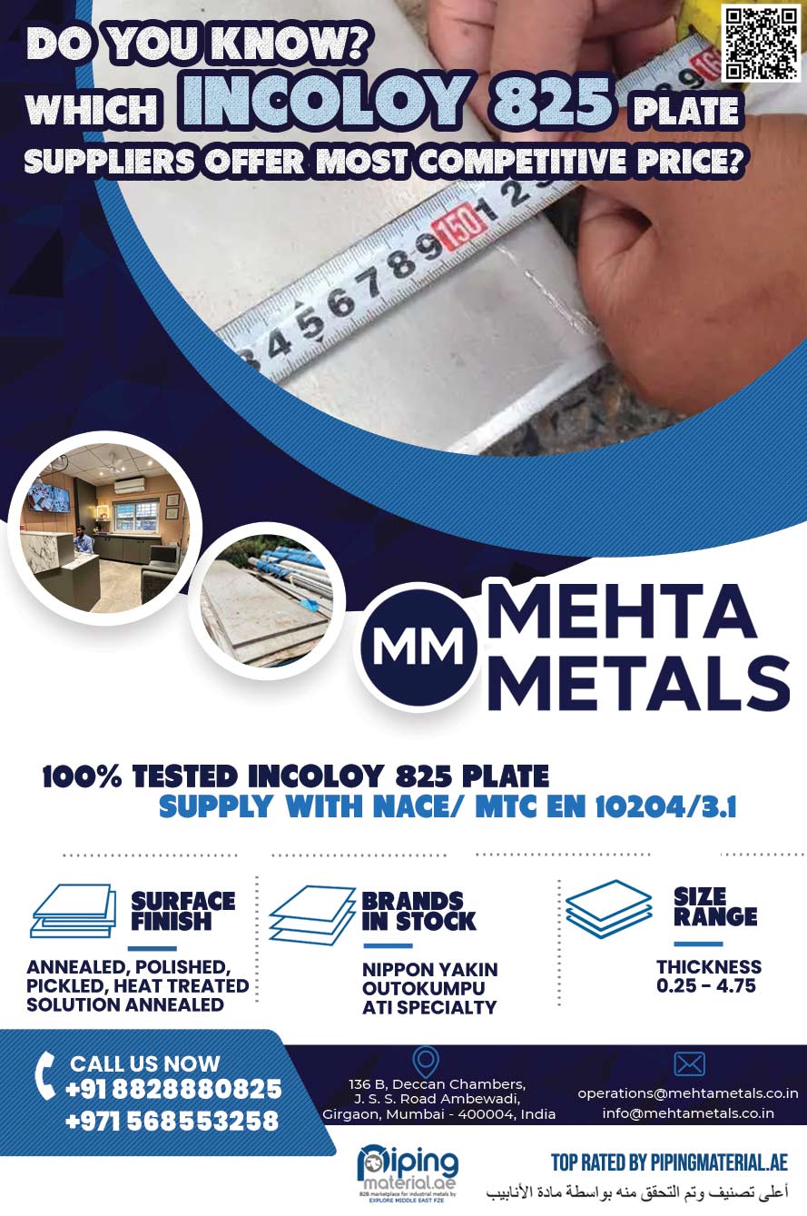 Incoloy 825 Plate Supplier in India Incoloy 825 Plate Supplier in India