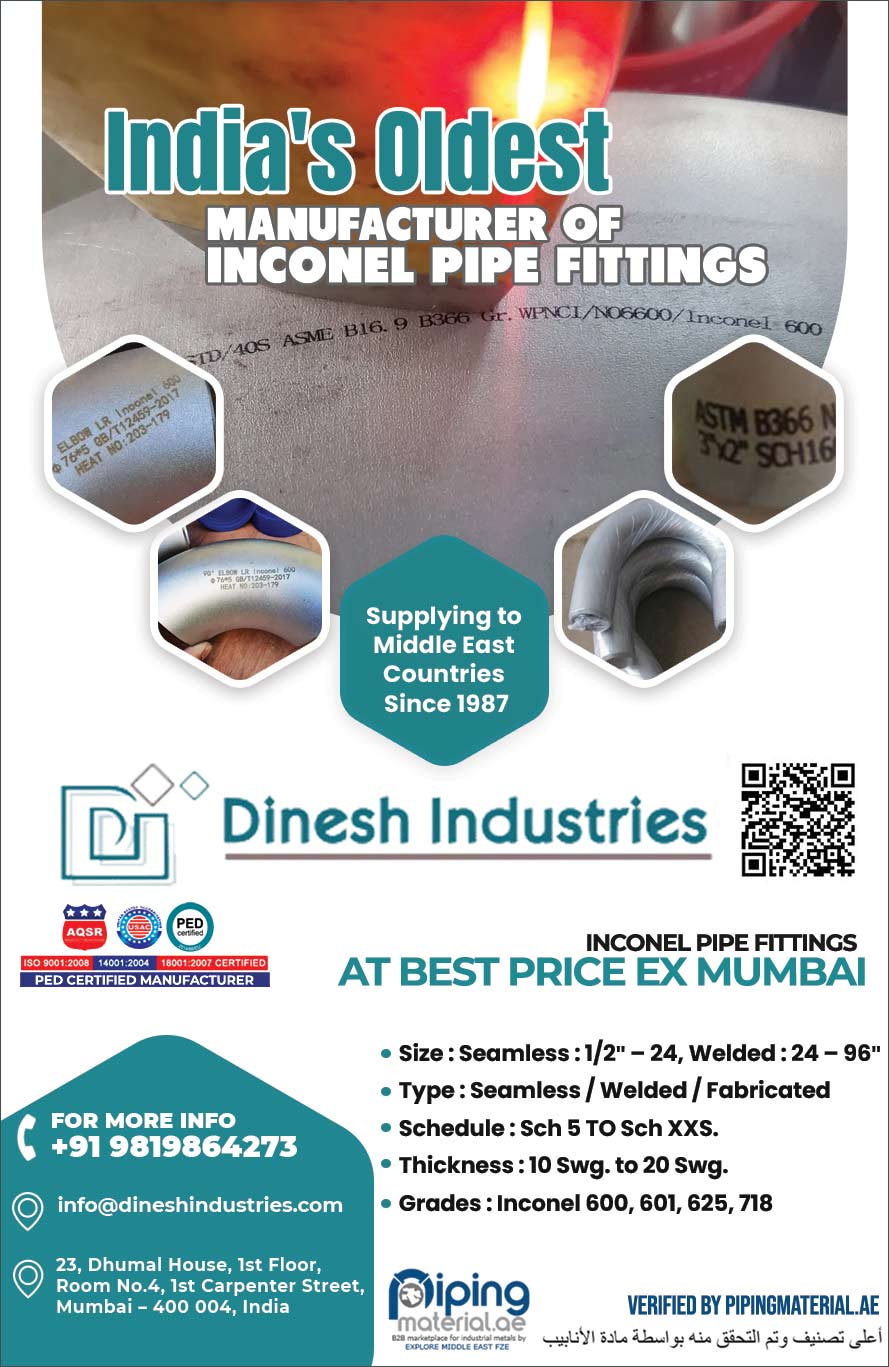 Inconel Pipe Fittings Manufacturer in India
