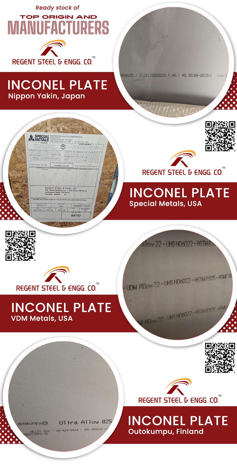 Top Origin and Manufacturers of Inconel Plate 