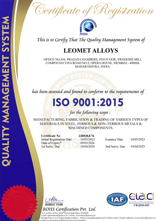 ISO 9001:2015 Certificate