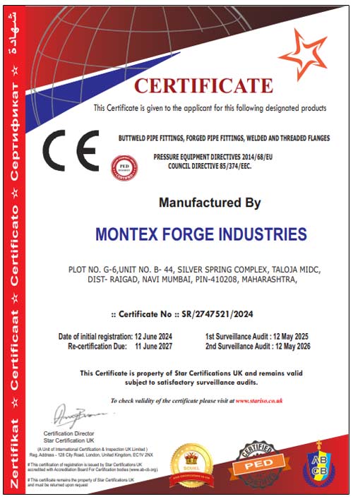 PED Certificate
