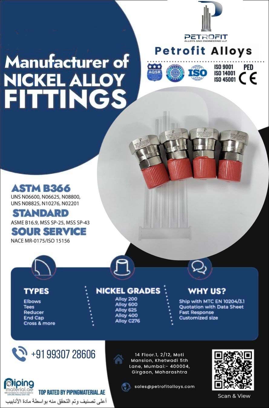 Nickel Alloy Fittings manufacturer in India Nickel Alloy Fittings manufacturer in India