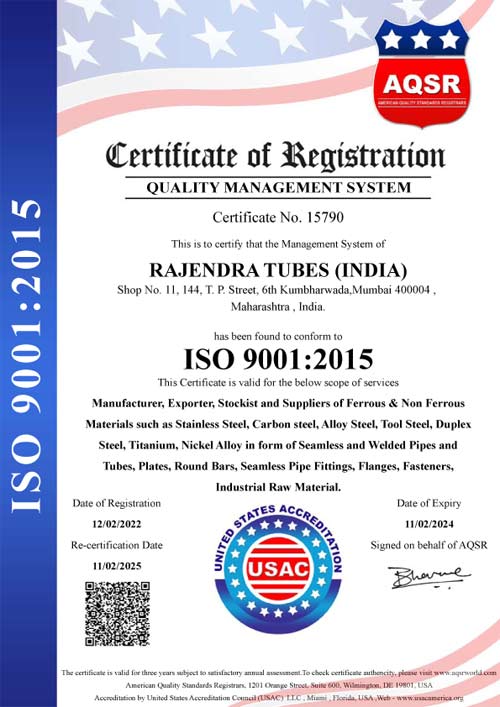 ISO 9001:2015 Certificate ISO 9001:2015 Certificate