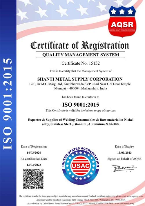 ISO 9001: 2015 Certificate