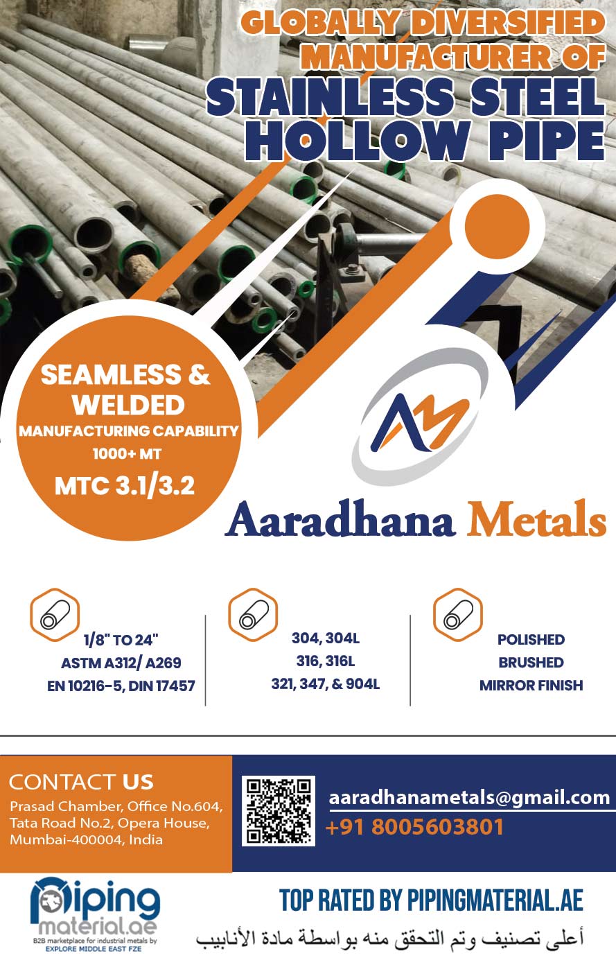 Stainless Steel Hollow Pipe Manufacturer in India Stainless Steel Hollow Pipe Manufacturer in India