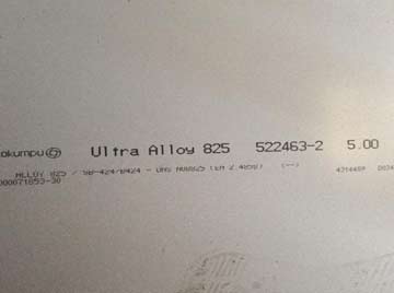 Ultra Alloy 825 Sheet