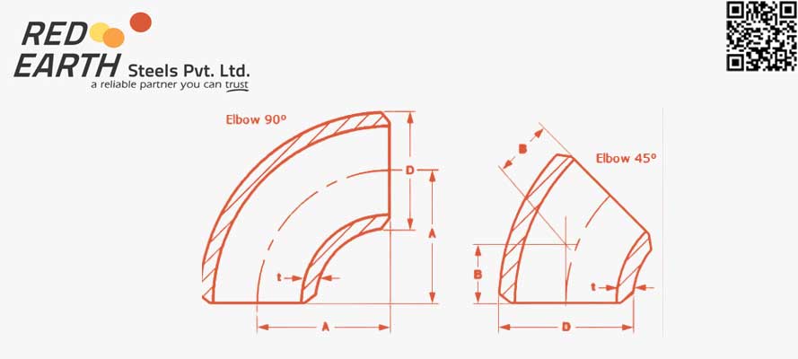UNS S32205 Pipe Elbow Dimensions